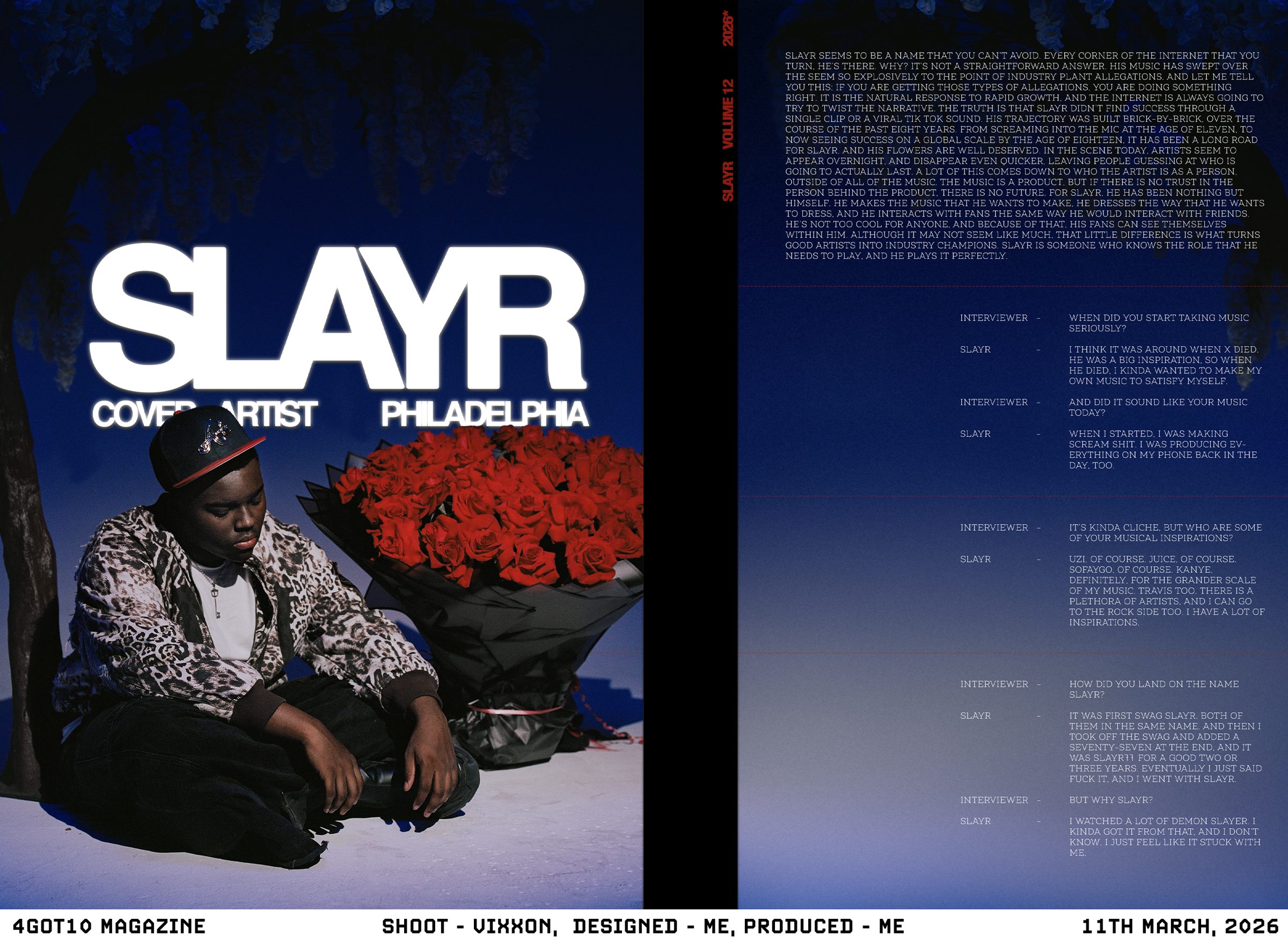 4GOT10 MAGAZINE + SLAYR + INTERVIEW